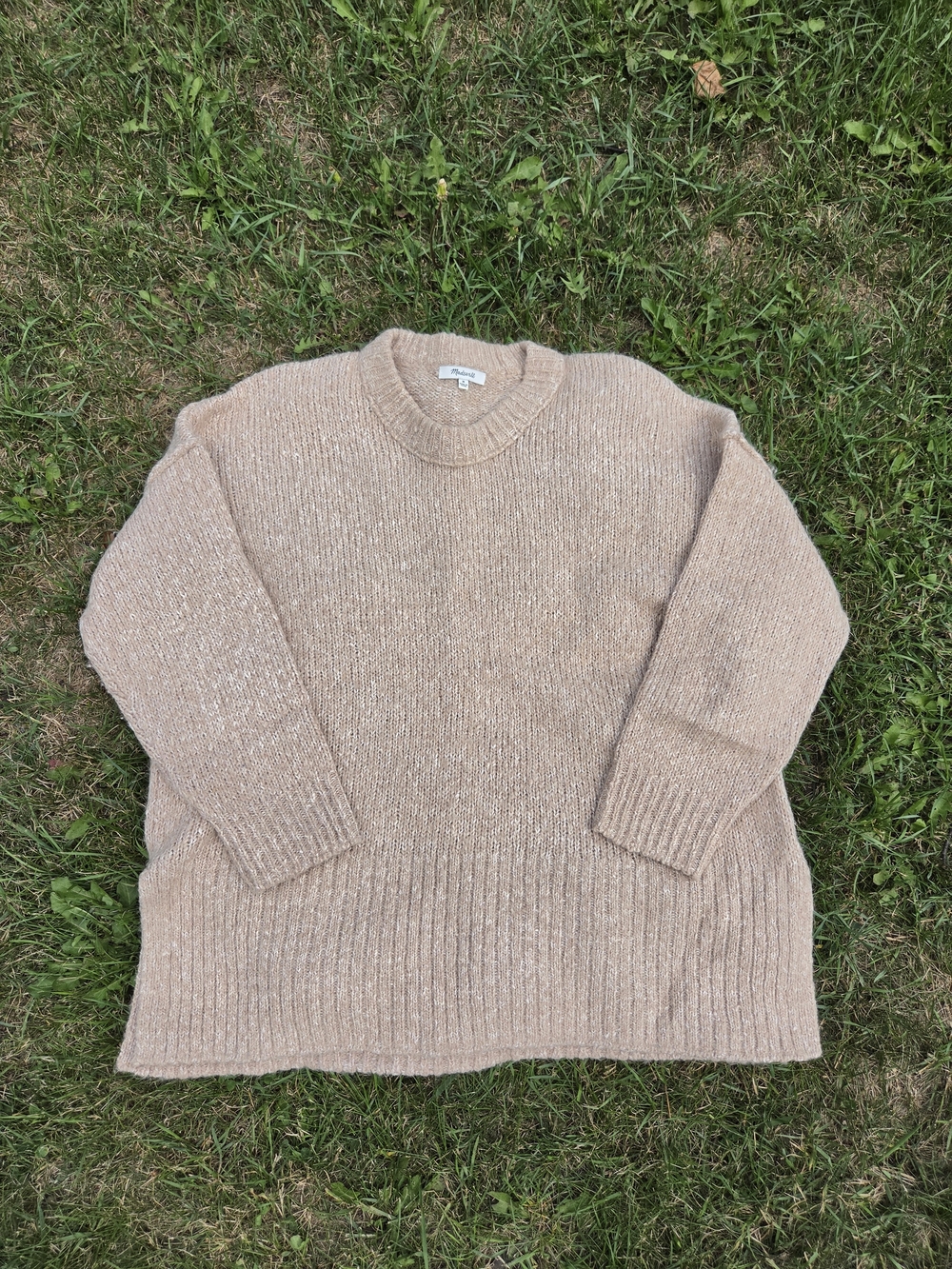Madewell Blush Cream Crewneck Sweater